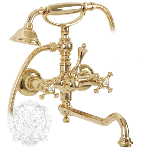 Смеситель для ванны с поворотным изливом  Migliore Prestige ML.PRS-703.DO золото