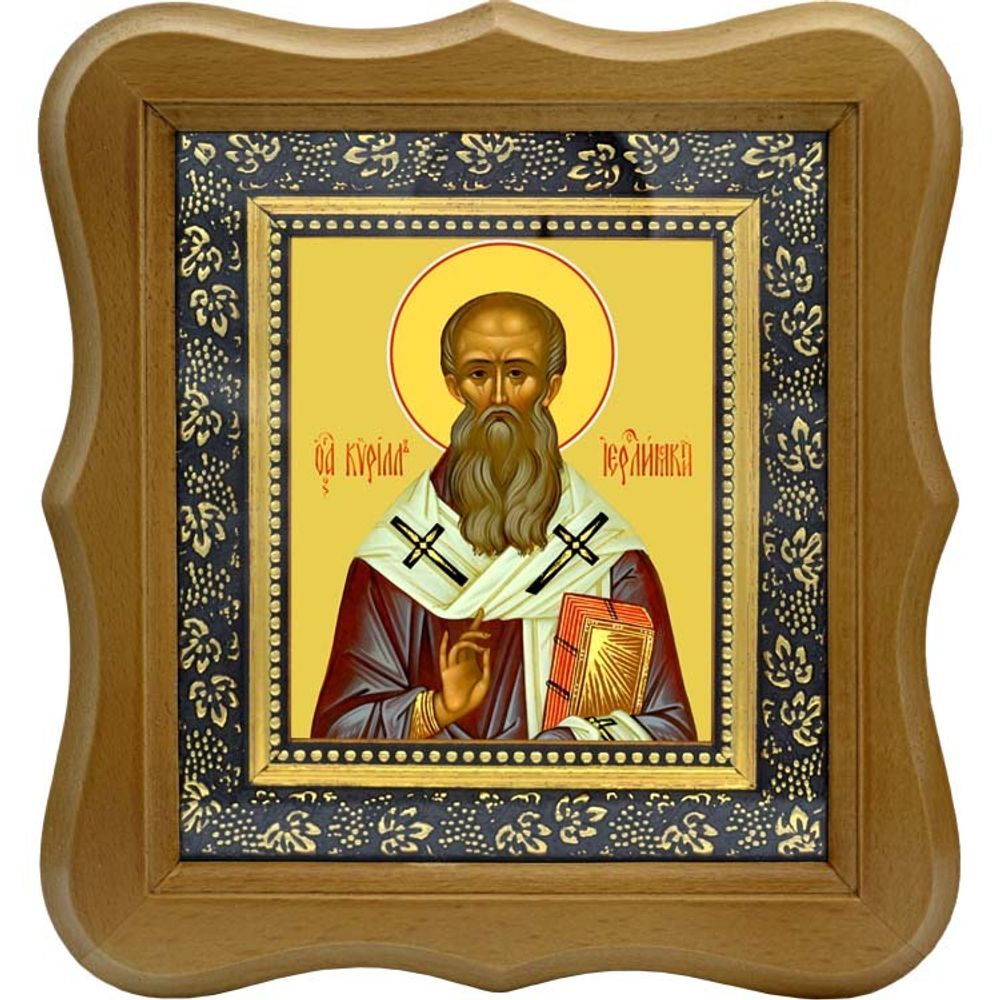 Кирилл Иерусалимский Святитель, архиепископ. Икона на холсте.