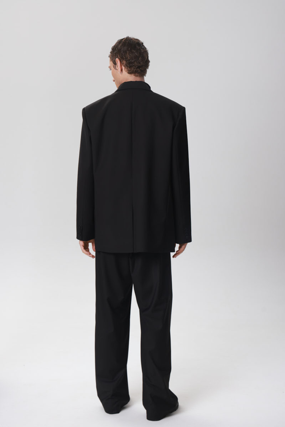 Пиджак мужской оверсайз, черный