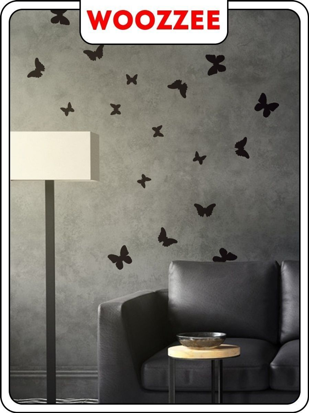 Наклейка декоративная "Бабочки черные"