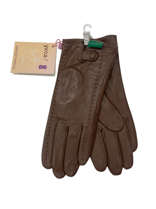 Перчатки. Женские. Материал верха: Кожаные. Подклад: плюш-флис.В упаковке 5 шт.