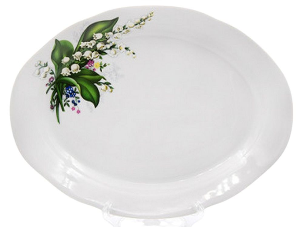 Блюдо овальное "ЛАНДЫШ (Идиллия)" 33 см, Беларусь.