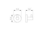 Крючок для ванной WONZON & WOGHAND EASY, Хром (WW-8105)