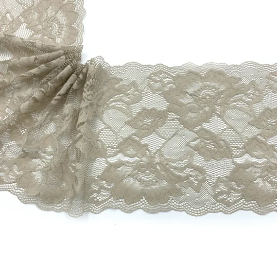 Кружево эластичное загар 16 см, Италия