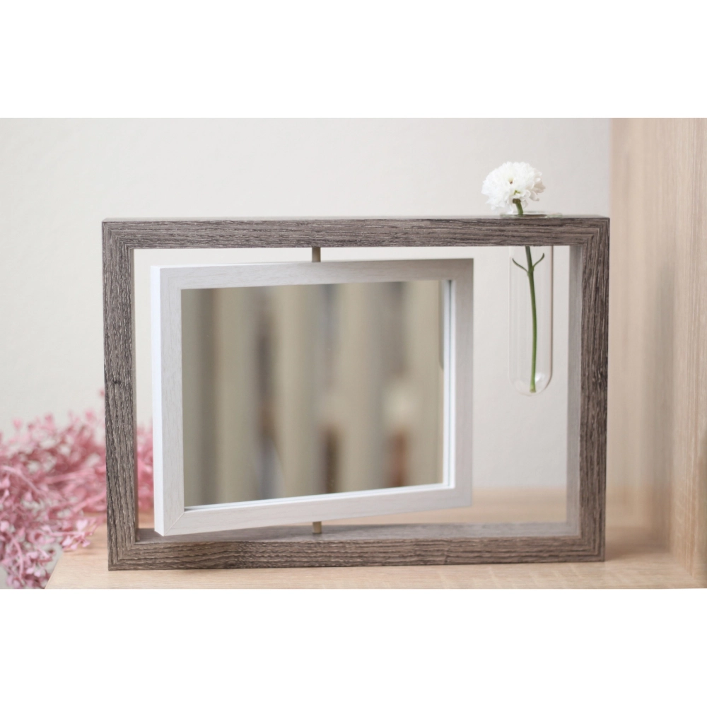 Фоторамка 13*18см вращающаяся с колбой, серая