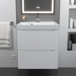 Тумба с раковиной Uperwood Tanos 50 см, подвесная, белая матовая