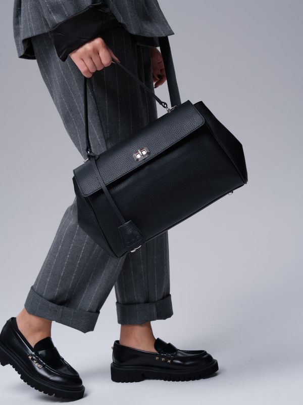 Кожаная сумка Nadi DBR 31356 черный