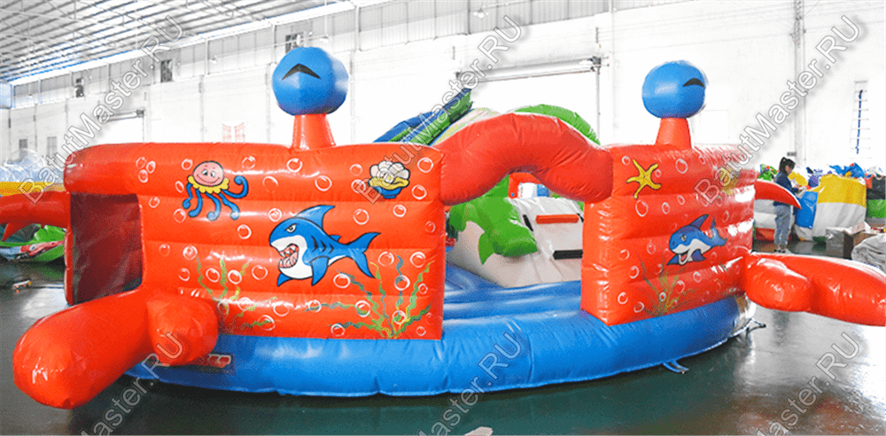 Коммерческий надувной батут "Крабик"