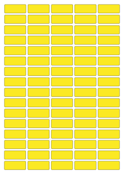 Виниловые наклейки для маркировки Policomprint М8, 25х10 мм. 80 шт.