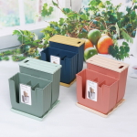 Подставка для ножей и столовых приборов «Стиль» 16*15*19см с поддоном, микс