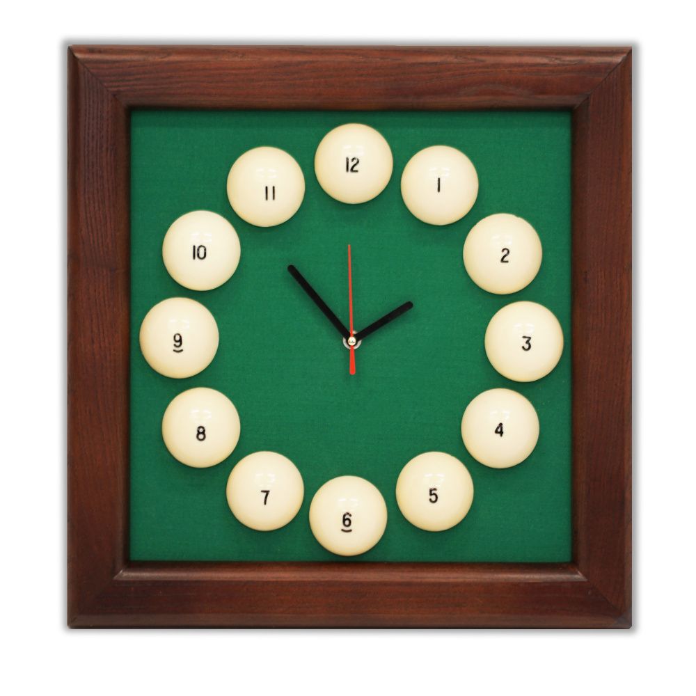 Часы Квадрат пирамида ясень/сукно (№3,Сукно Euro Pro 50 ш1.98м Yellow green)