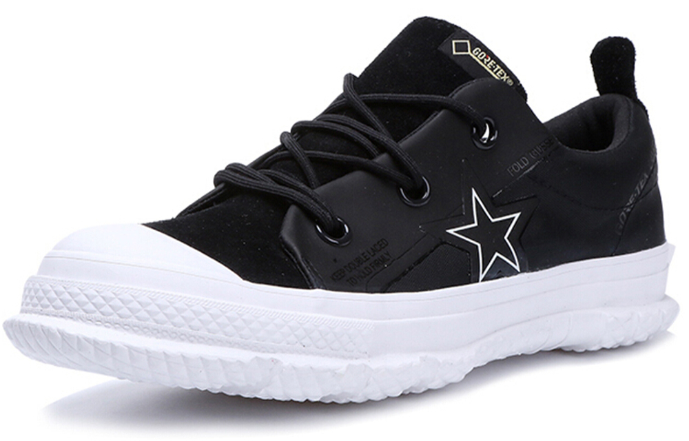 Converse one star MC18 lightweight sports non-slip low-top sneakers for men and women in the same style black and white