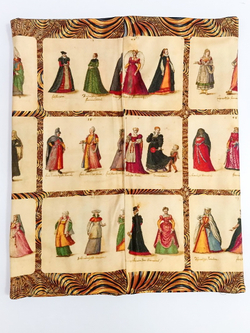 Двусторонний снуд "Дамские наряды» по мотивам иллюстраций с дамскими нарядами 16 века