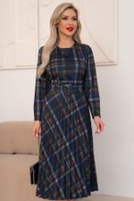 Платье Сильвия (синий/коричневый) Р11-1086/5 Nikol