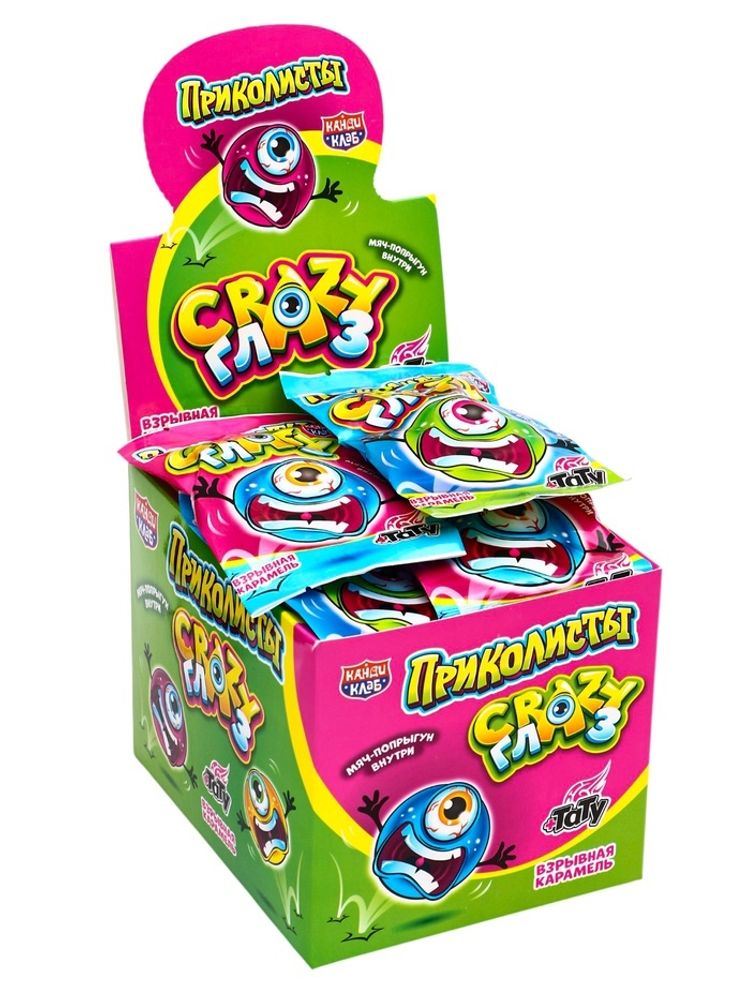 Карамель взрывная &quot;Crazy Глаз&quot; с игрушкой и татуировкой