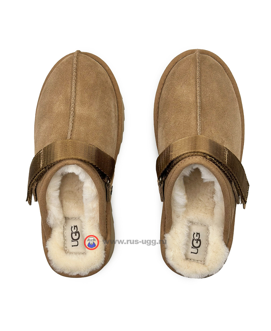 GOLDENSTAR CLOG PLATFORM Chestnut