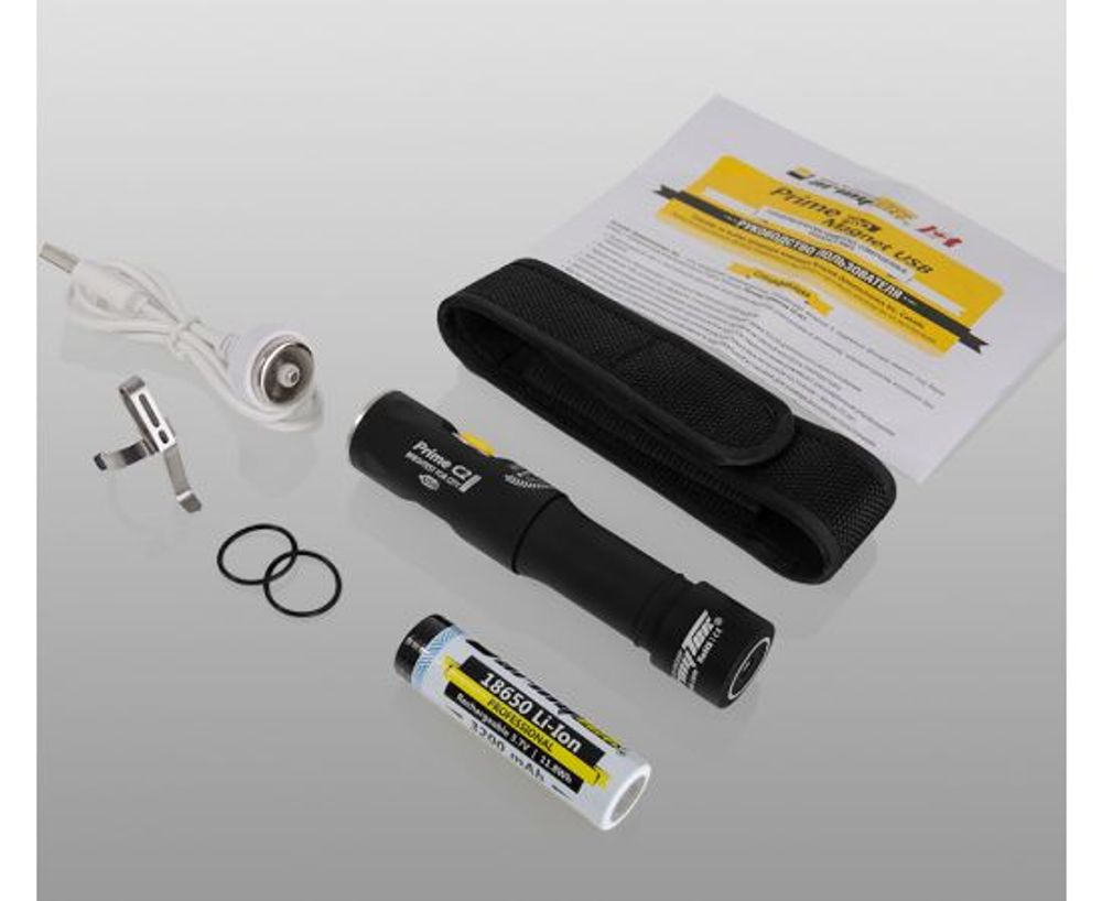 Фонарь Armytek Prime C2 Pro Magnet USB+18650 / XHP35 Теплый / 1580 лм / TIR 20°:80° / 1x18650