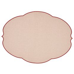 Салфетка подстановочная овальная Flowers, 48,8х36 см, розовая