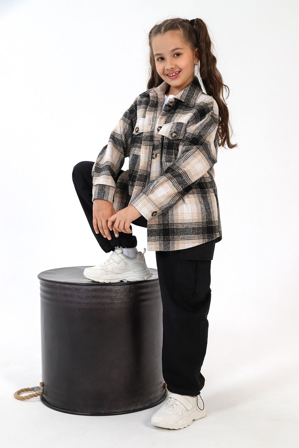 Рубашка для девочки Квадро-1 Виотекс КОРИЧНЕВЫЙ