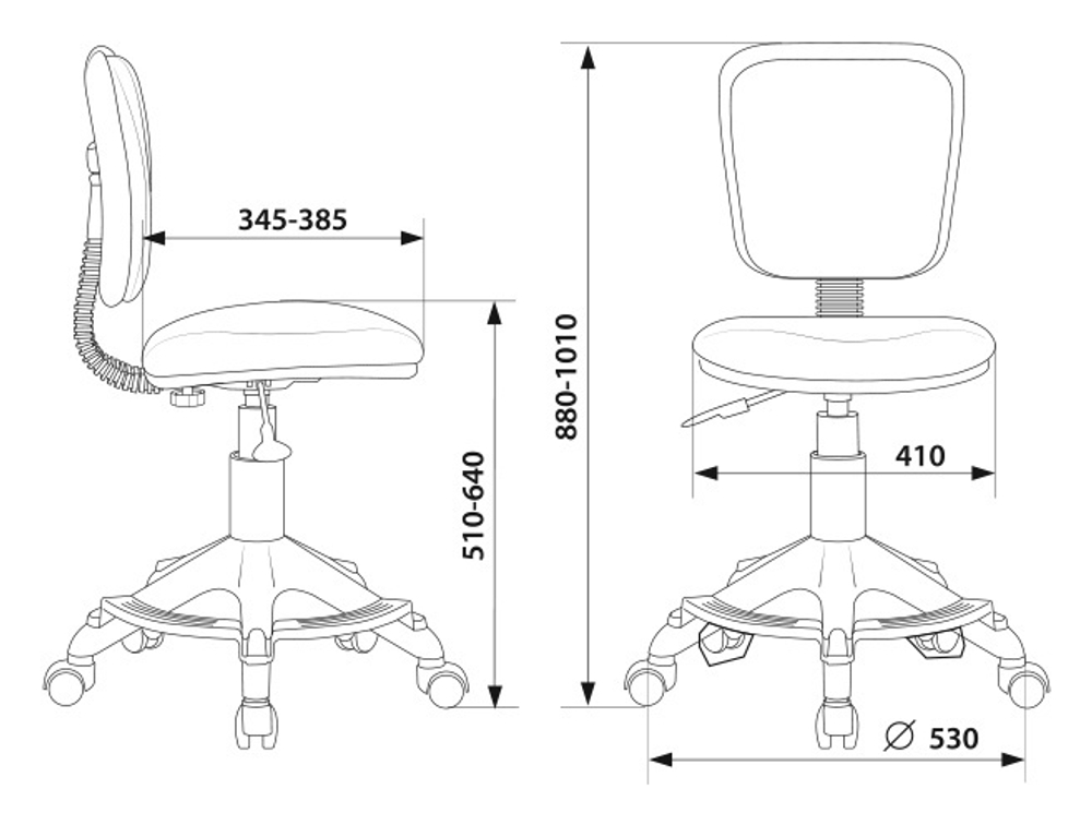 Кресло детское Бюрократ CH-W204/F/STICK-BL