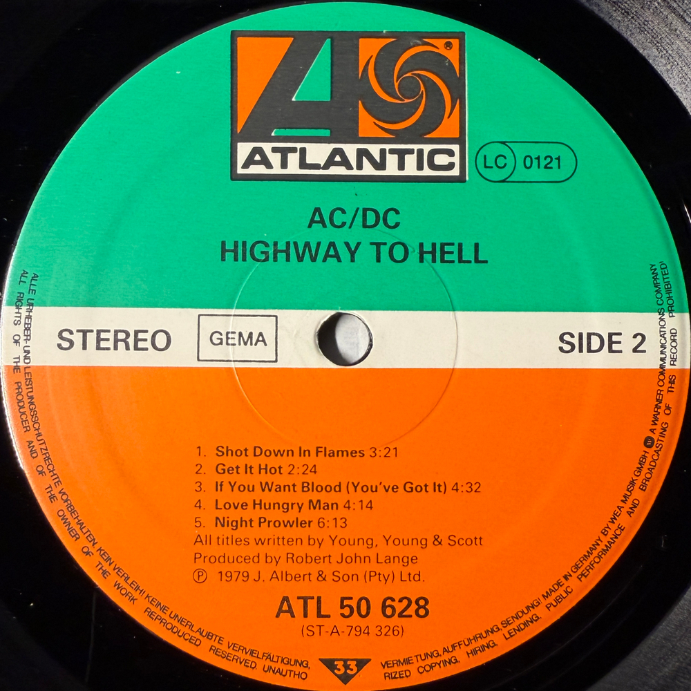 AC/DC ‎– Highway To Hell (Германия 1979г.)