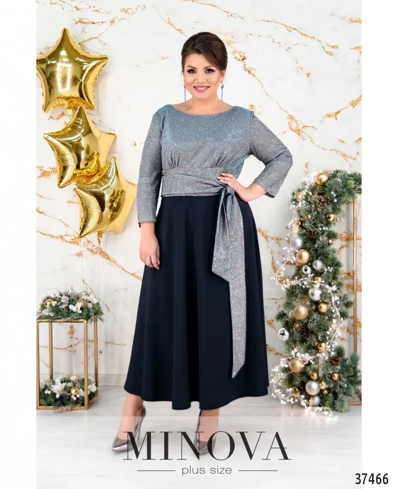 Платье 19-043-темно-синий Minova