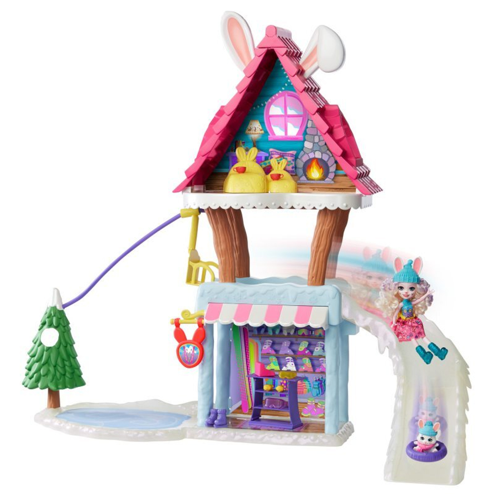 Mattel Enchantimals Снежная Долина Шале в горах, с питомцем, GJX50