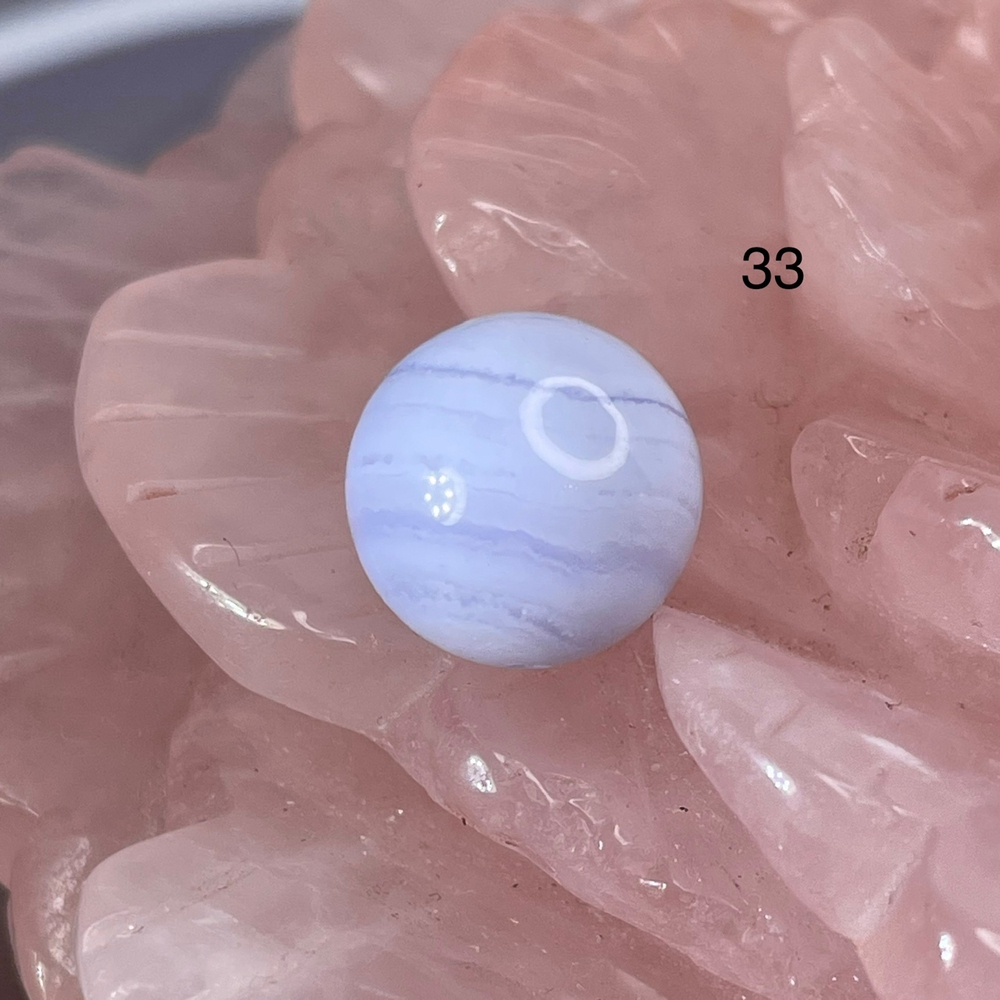 54642  Агат голубой Сапфирин Бусина 12,5мм