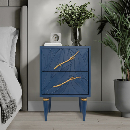 Тумба Арт Колор leaves Классик Голд Королевский синий