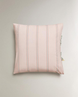 ZARA HOME ДЕТСКАЯ НАВОЛОЧКА В ПОЛОСКУ, РОЗОВЫЙ