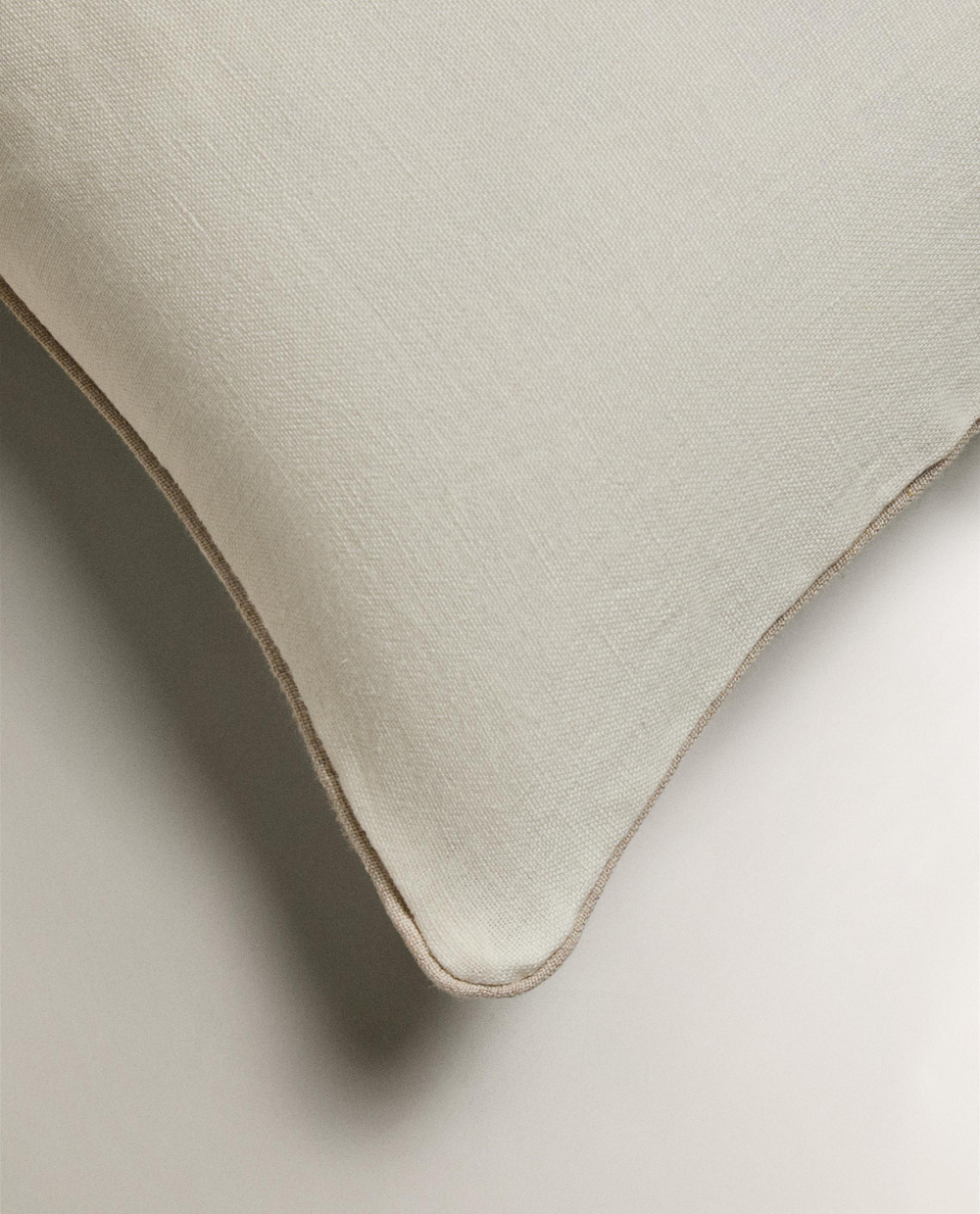 Zara Home наволочка декоративная из льна, белый, 40x60 см