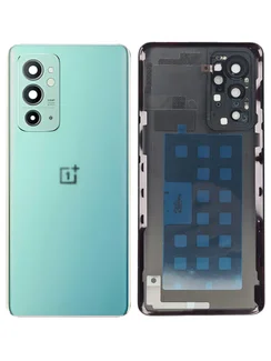 Задняя крышка для OnePlus 9RT зеленая (Blue Sky) со стеклом камеры