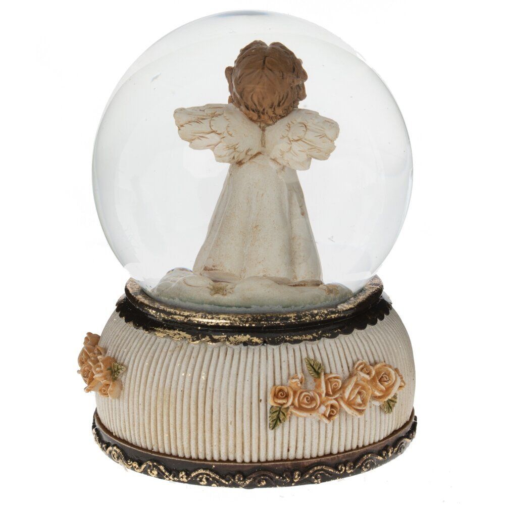 GAEM Фигурка декор в стекл шаре "Ангел" (муз с ключ), D 10 см, L10,5 W10,5 H14 см