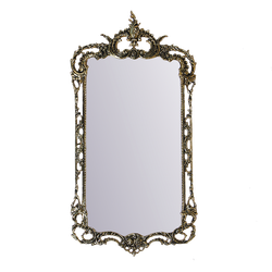 Bello De Bronze Зеркало в раме Рэтта, золото