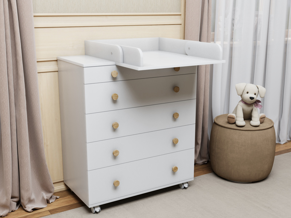 Комод Идеальный с пеленальным столиком цвет белый