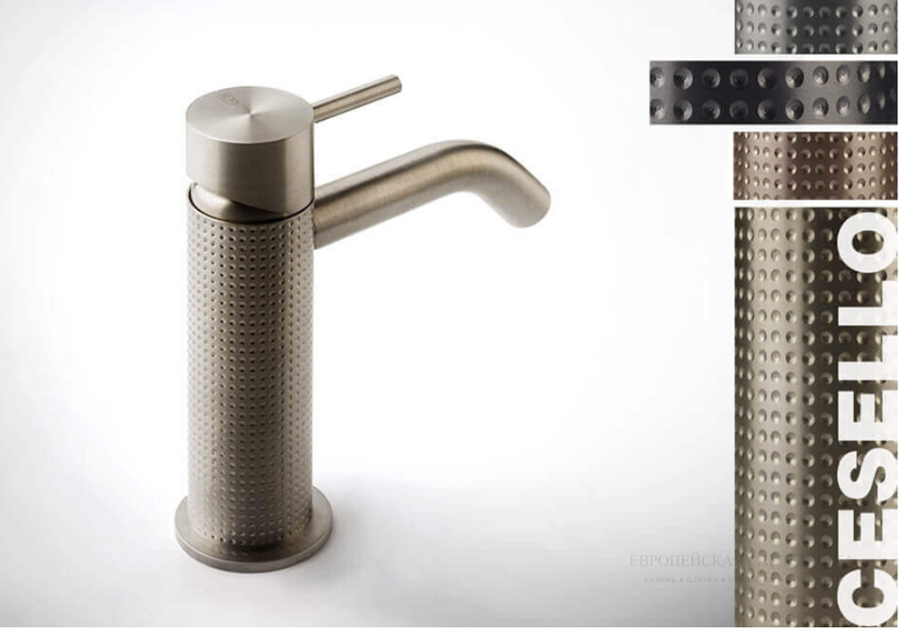 Смеситель для раковины Gessi 316, однорычажный, с донным клапаном, цвет Brass Brushed PVD