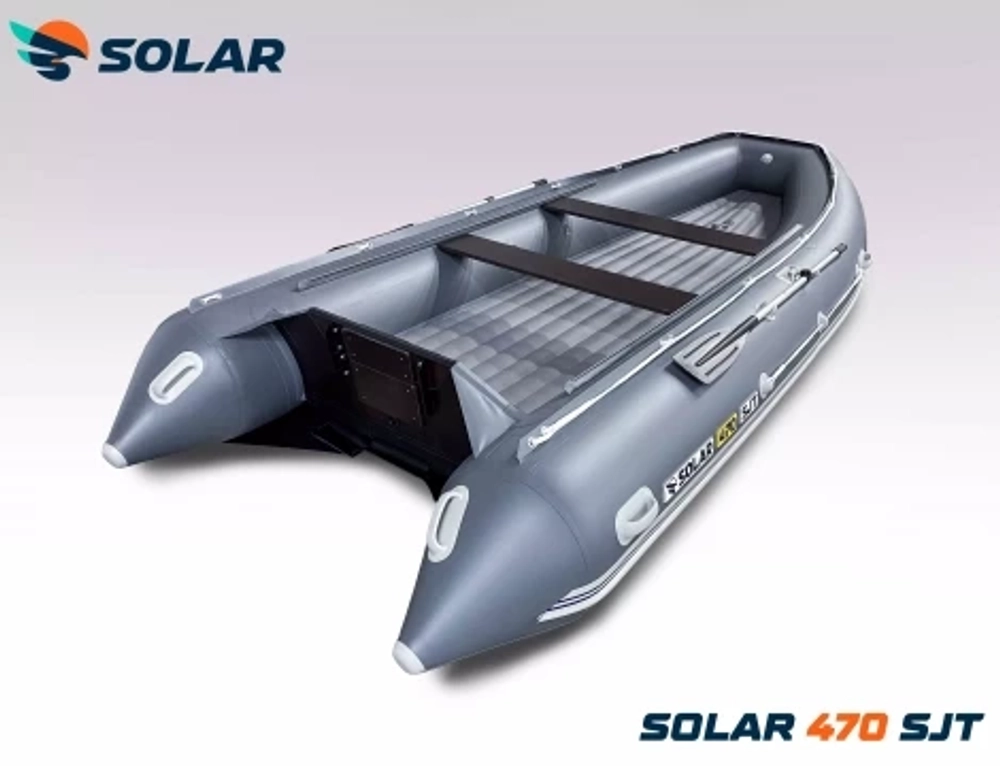 Лодка надувная моторная solar-470 super jet tunnel