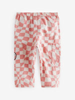 Брюки для девочки Next N98-383, Розовый, Белый