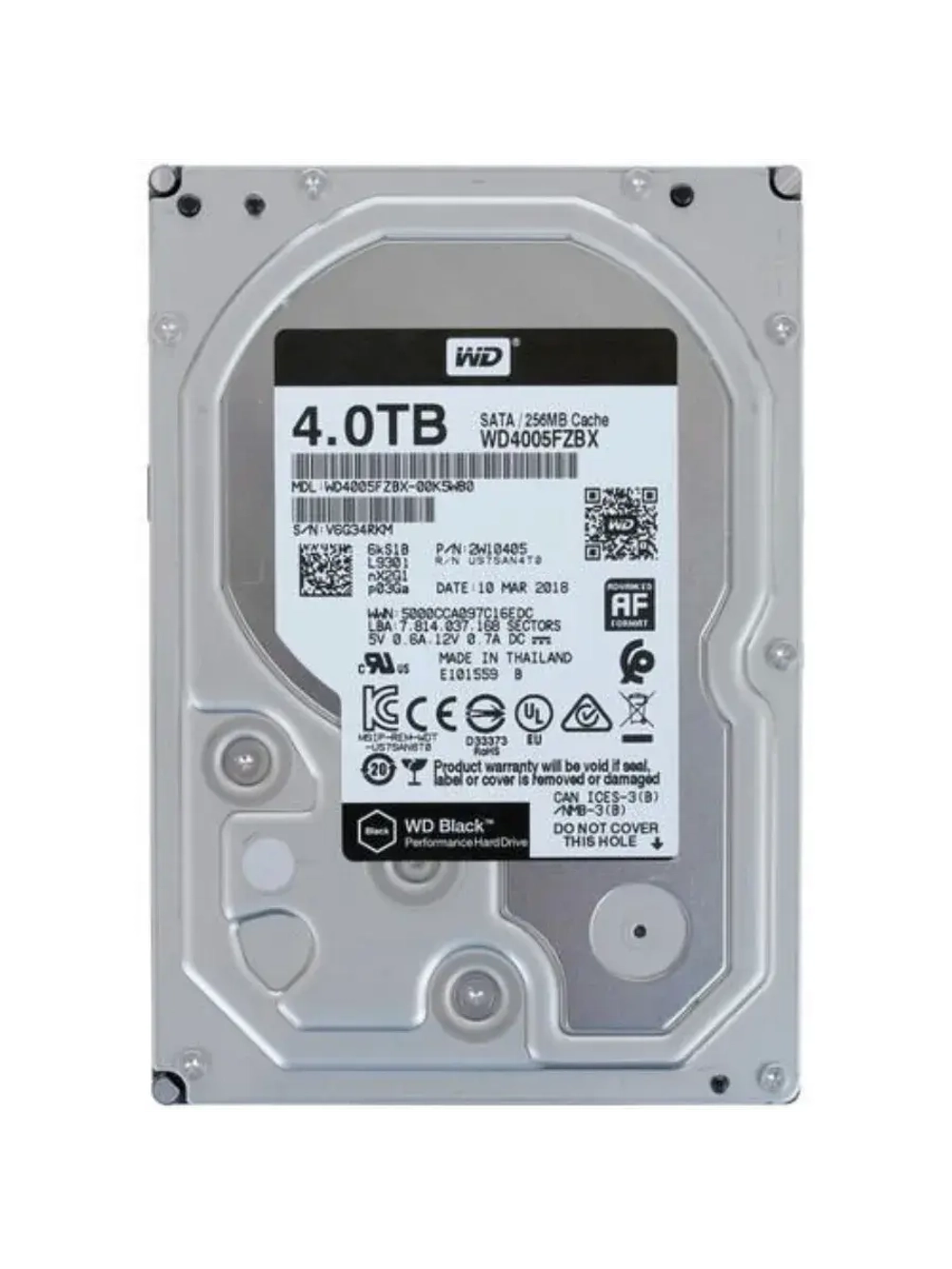 3.5" 4 ТБ Жетский диск Black WD4005FZBX
