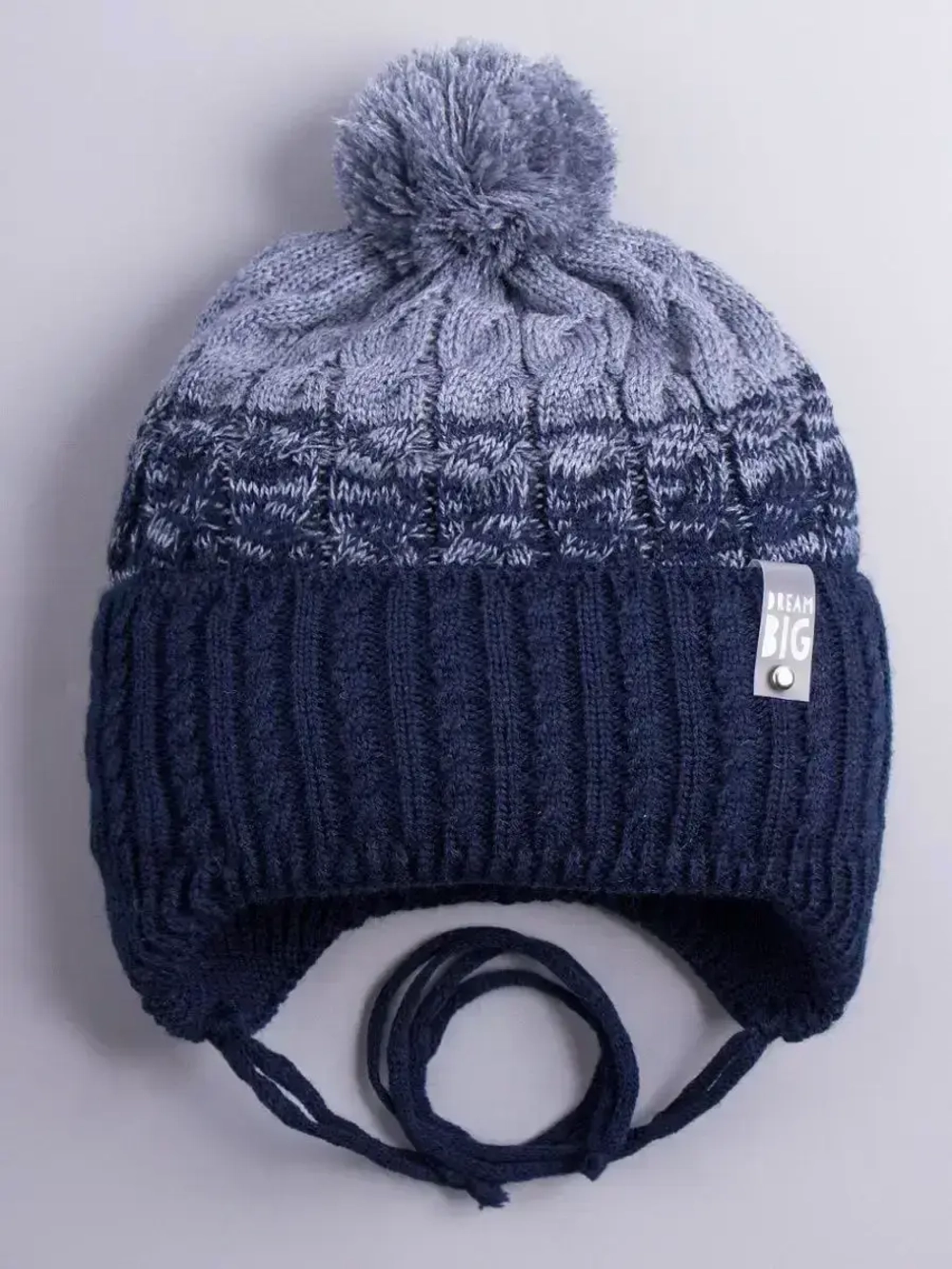 Шапка для мальчика осенняя на завязках