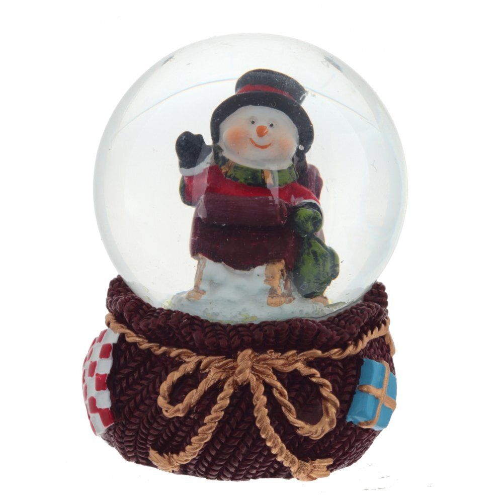 GAEM Фигурка декор в стекл шаре "Дед Мороз/Мишка/Олень", D 4.5 см, L4,5 W5 H6 см, 4в.