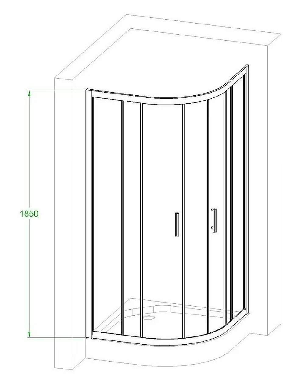 Душевой уголок Royal Bath RBHKD-T-BL 90х90 прозрачный
