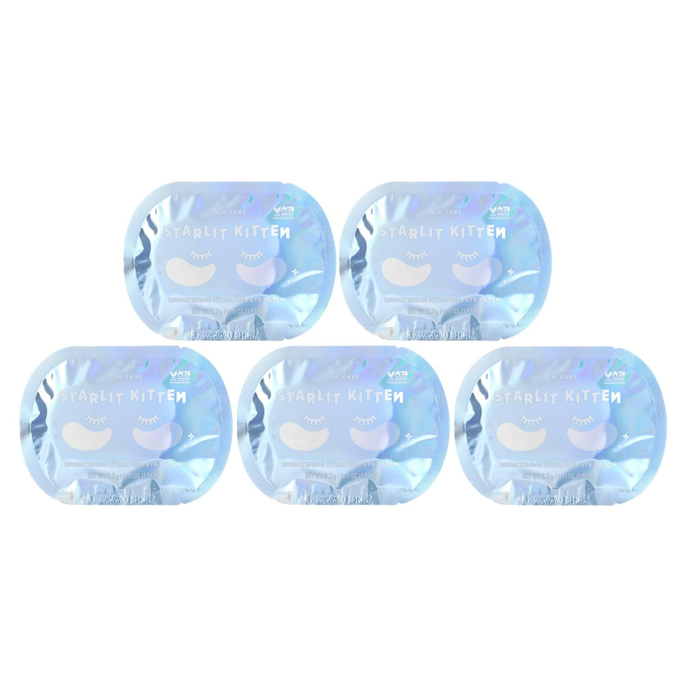 I Dew Care, Starlit Kitten, гидрогелевые осветляющие патчи для глаз, 5 пар по 3,2 г (0,11 унции)