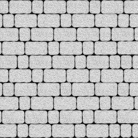 Тротуарная плитка Арена - Гранит Белый, комплект из 2 видов плит