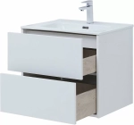 Тумба с раковиной Aquanet Lino 287540 60 (Flat) белый глянец