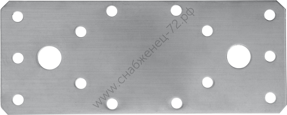 ЗУБР НКП-2.0 140х55х2 мм, нержавеющая крепежная пластина, Профессионал (310636-140)