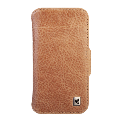 Кожаный чехол-книжка MagSafe Vaja Wallet Pull-Up V-Mag для iPhone 16 Pro Чехол ручной работы из натуральной патагонской кожи «пулл ап» с магнитной застёжкой. Вмещает до четырёх карт. Есть RFID-защита