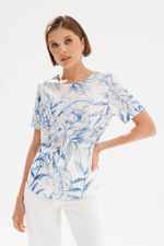 23542 Блузка женская (синий принт)
