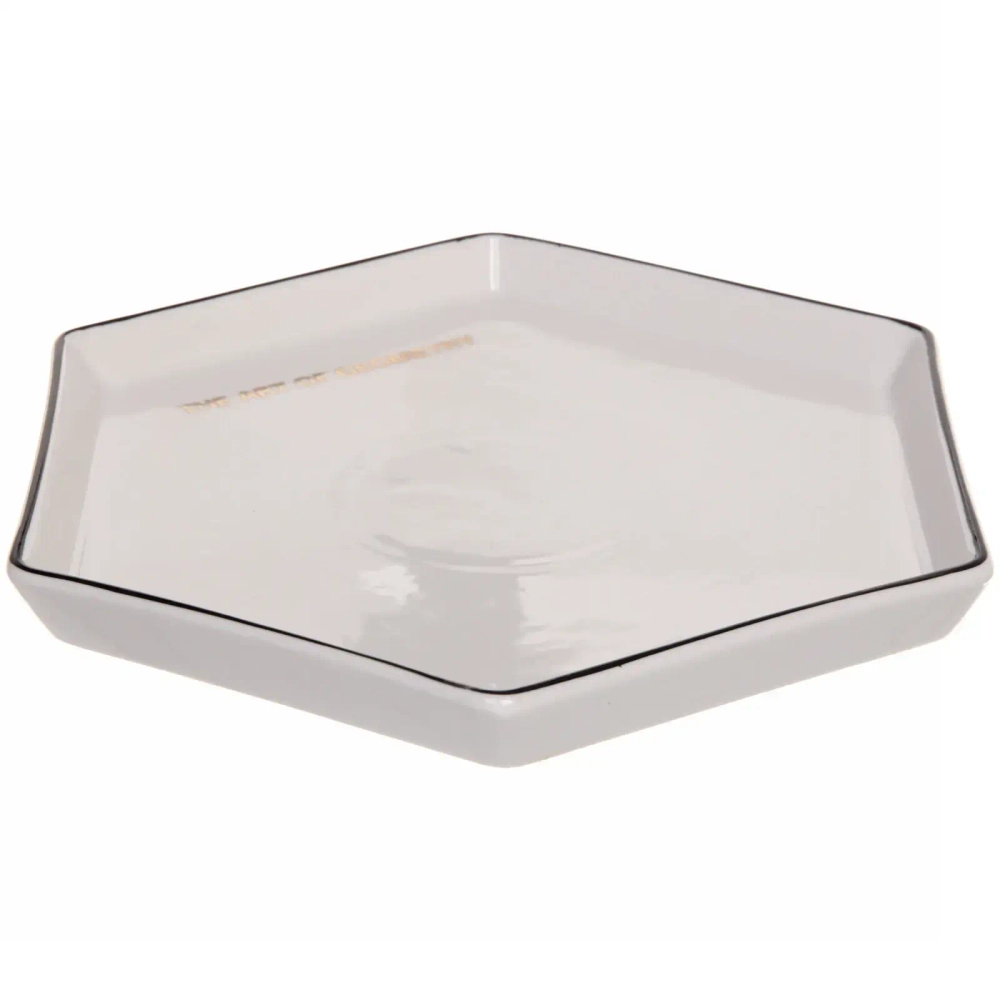 Тарелка керамическая «Black and White» 21,5*18,5*2см