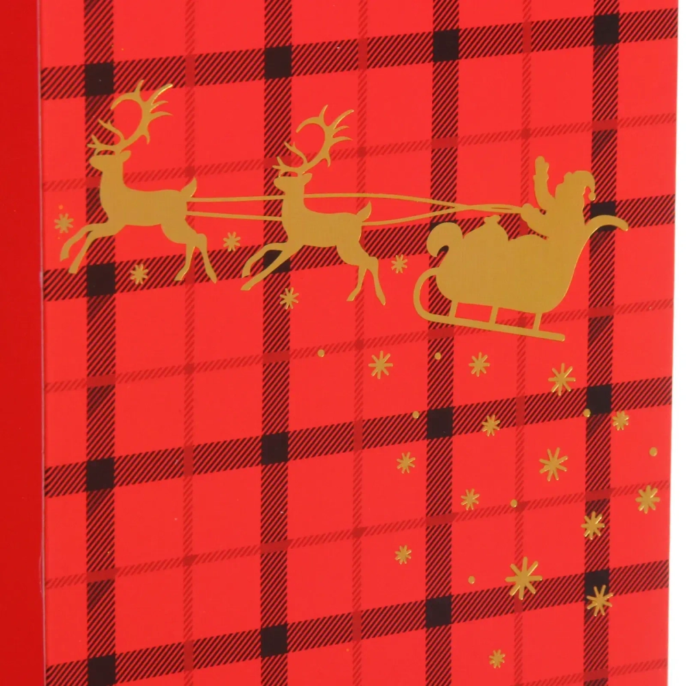 Пакет под бутылку «Новогодний дизайн» 36*12,5*8,5 см